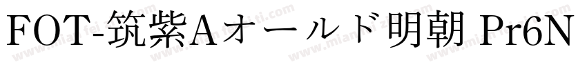 FOT-筑紫Aオールド明朝 Pr6N L字体转换